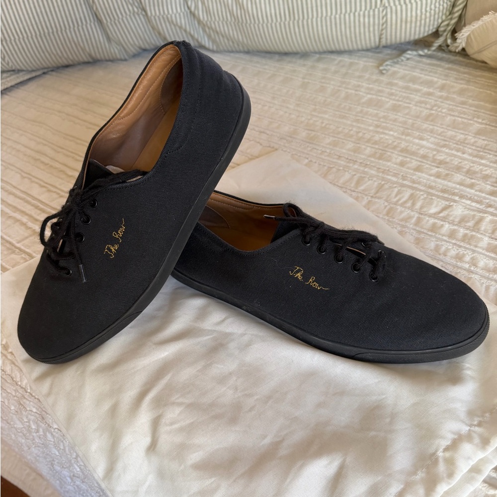 The Row Black Lace-Up Sneakers
